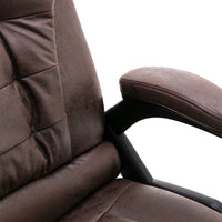 Thumbnail for Bürostuhl mit Massagefunktion Dunkelbraun Wildleder-Optik