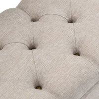 Thumbnail for Sitzbank mit Stauraum und Rückenlehne 110cm Creme Stoff