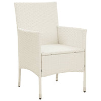 Thumbnail for Gartenstühle mit Kissen 2 Stk. Poly Rattan Weiß