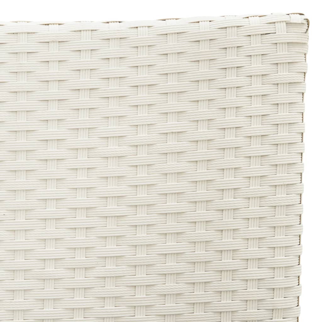 Gartenstühle mit Kissen 4 Stk. Poly Rattan Weiß
