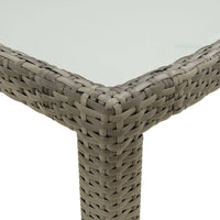 Thumbnail for Gartentisch 150x90x75 cm Hartglas und Poly Rattan Grau