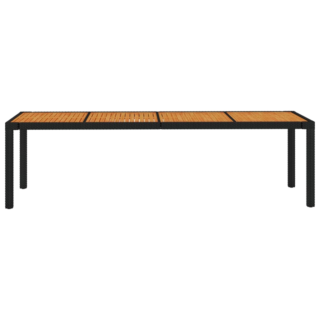 Gartentisch Schwarz 250x100x75 cm Poly Rattan