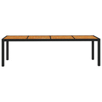 Thumbnail for Gartentisch Schwarz 250x100x75 cm Poly Rattan
