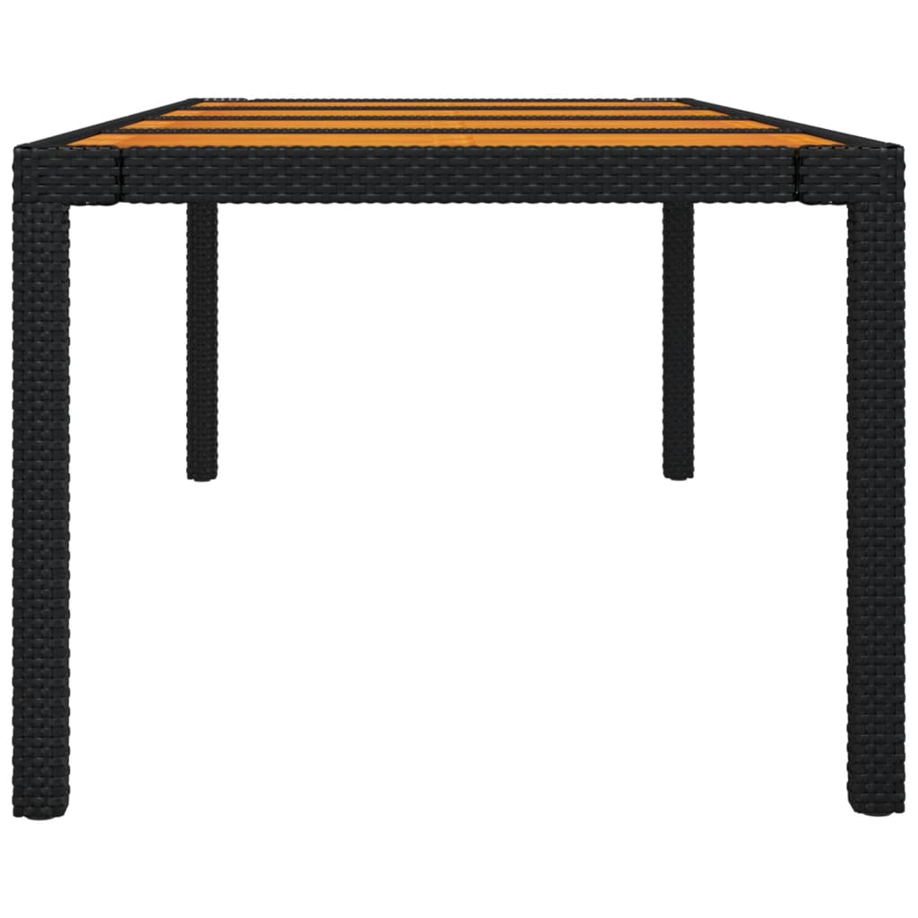 Gartentisch Schwarz 250x100x75 cm Poly Rattan