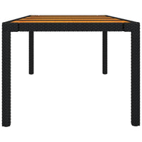 Thumbnail for Gartentisch Schwarz 250x100x75 cm Poly Rattan
