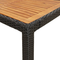 Thumbnail for Gartentisch Schwarz 250x100x75 cm Poly Rattan