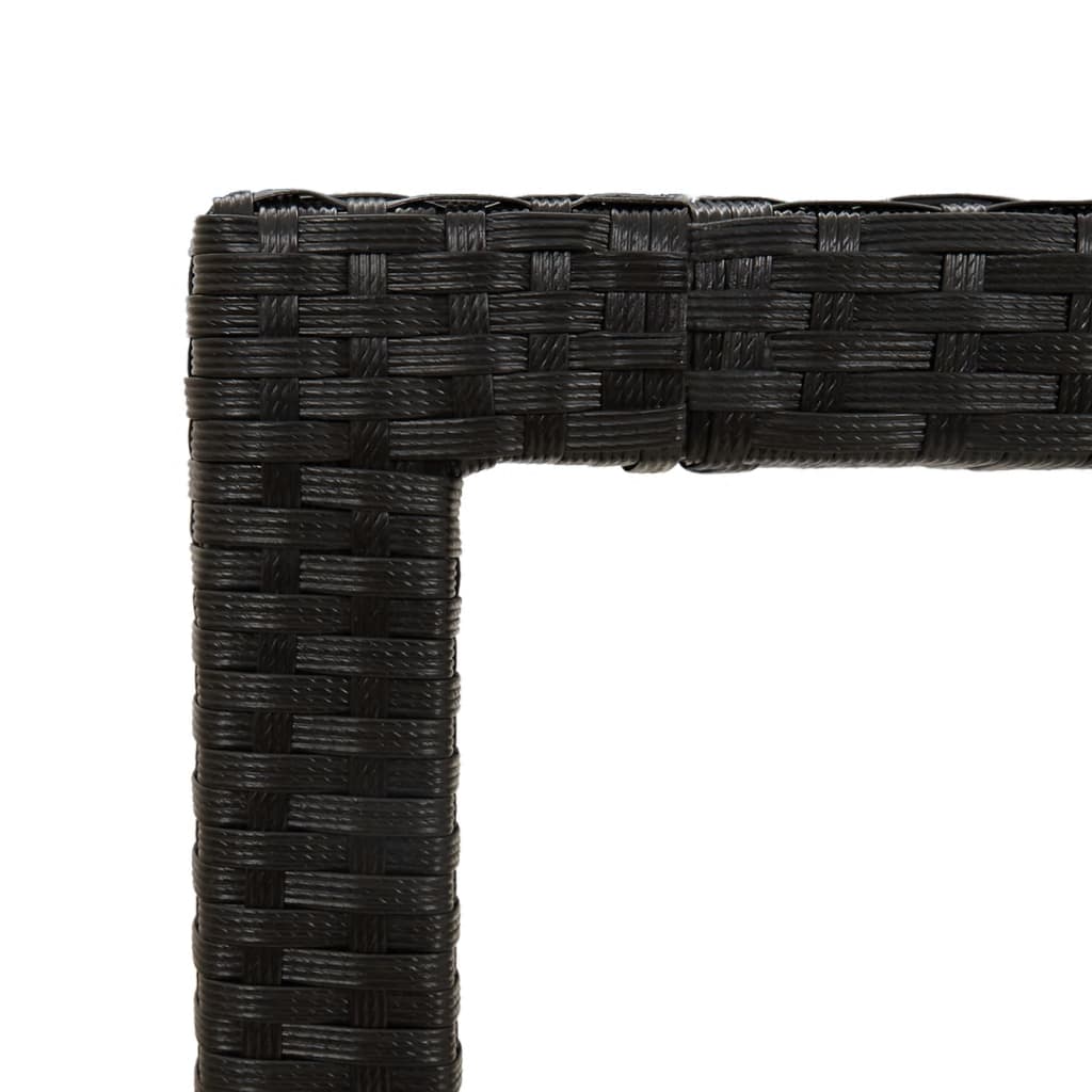 Gartentisch Schwarz 250x100x75 cm Poly Rattan
