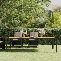 Thumbnail for Gartentisch Schwarz 250x100x75 cm Poly Rattan