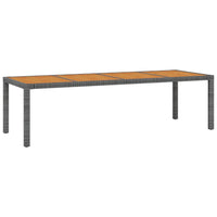 Thumbnail for Gartentisch Grau 250x100x75 cm Poly Rattan