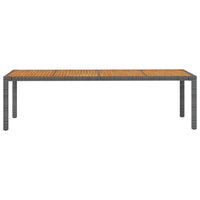 Thumbnail for Gartentisch Grau 250x100x75 cm Poly Rattan