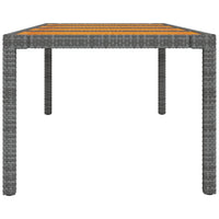 Thumbnail for Gartentisch Grau 250x100x75 cm Poly Rattan