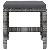 Thumbnail for 4-tlg. Gartenstuhl und Hocker Set Poly Rattan Grau