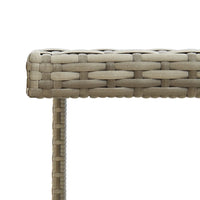 Thumbnail for Gartentisch Grau 109x107x74 cm Poly Rattan und Glas