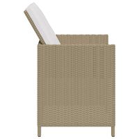 Thumbnail for Gartenstühle mit Kissen 4 Stk. Poly Rattan Beige