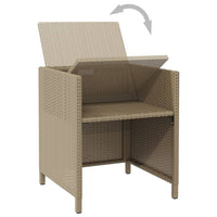 Thumbnail for Gartenstühle mit Kissen 4 Stk. Poly Rattan Beige
