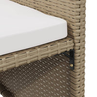 Thumbnail for Gartenstühle mit Kissen 4 Stk. Poly Rattan Beige