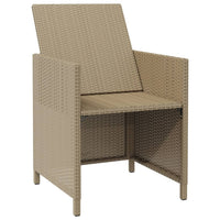 Thumbnail for Gartenstühle mit Hocker 2 Stk. Poly Rattan Beige