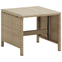 Thumbnail for Gartenstühle mit Hocker 2 Stk. Poly Rattan Beige
