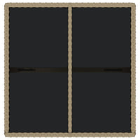 Thumbnail for Gartentisch Beige 109x107x74 cm Poly Rattan und Glas