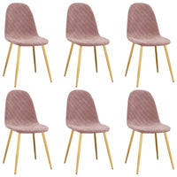 Thumbnail for Esszimmerstühle 6 Stk. Rosa Samt