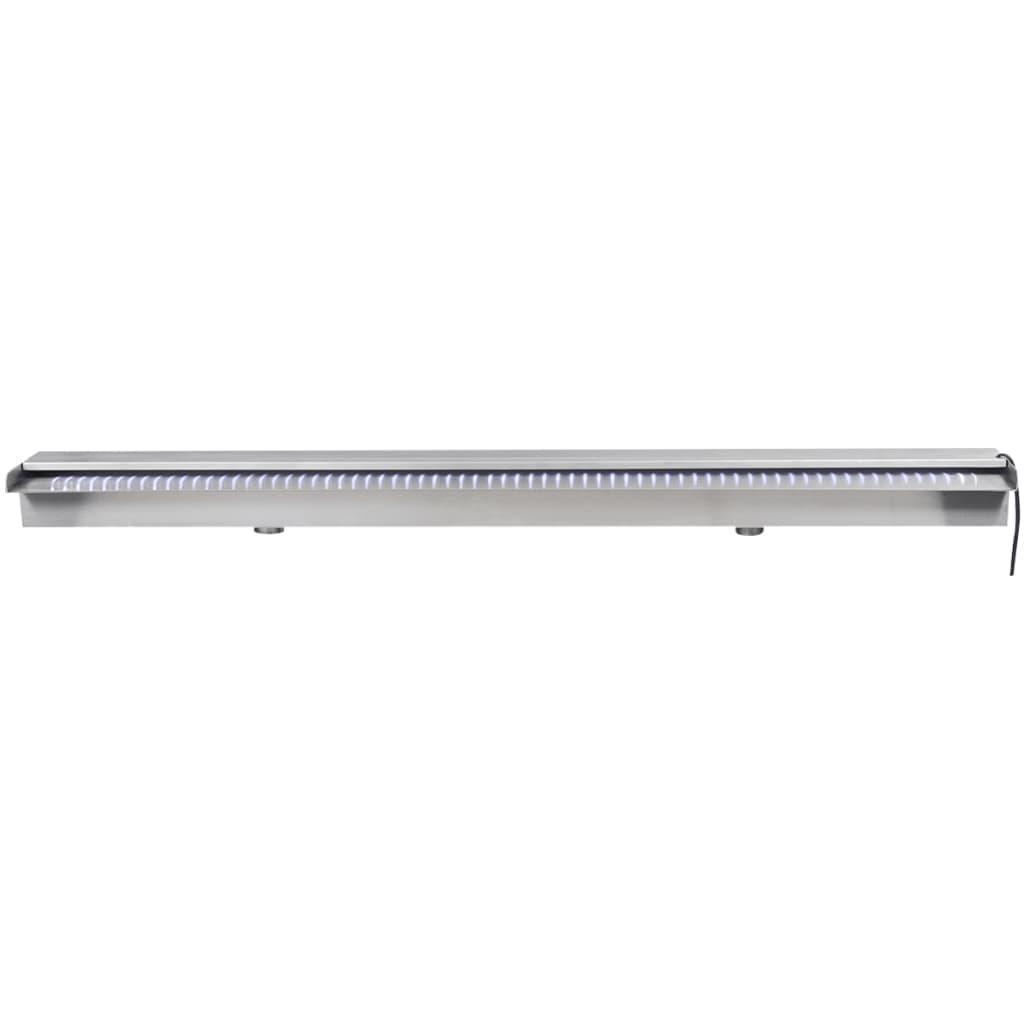 Pool-Wasserfall mit LEDs Edelstahl 110 cm