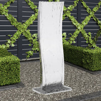 Thumbnail for Gartenbrunnen mit Pumpe 108 cm Edelstahl Geschwungen