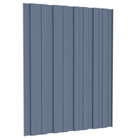 Thumbnail for Dachpaneele 36 Stk. Verzinkter Stahl Grau 60x45 cm