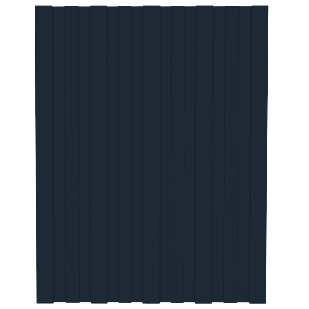 Dachpaneele 36 Stk. Verzinkter Stahl Anthrazit 60x45 cm