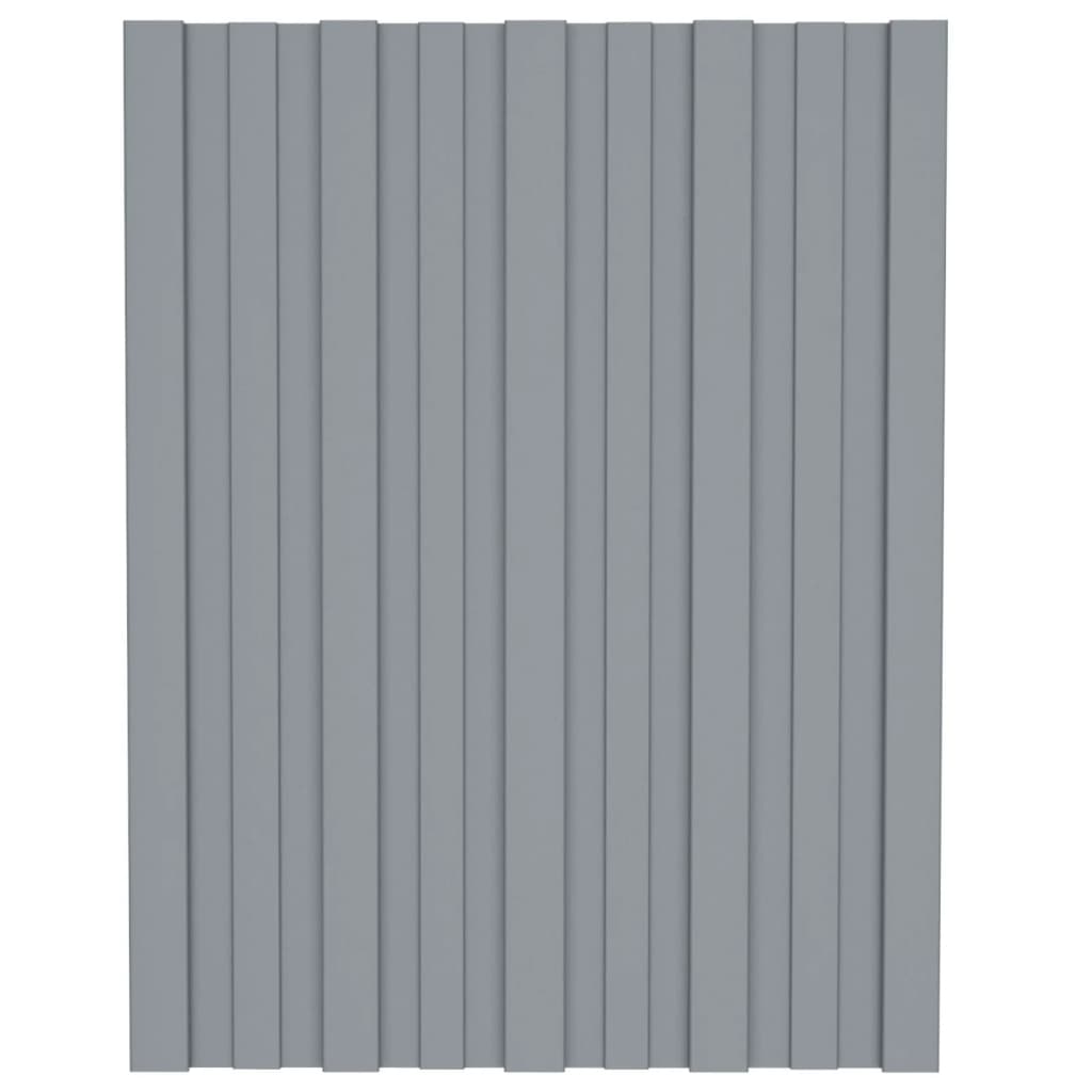 Dachpaneele 36 Stk. Verzinkter Stahl Silbern 60x45 cm