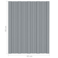 Thumbnail for Dachpaneele 36 Stk. Verzinkter Stahl Silbern 60x45 cm