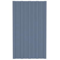 Thumbnail for Dachpaneele 12 Stk. Verzinkter Stahl Grau 80x45 cm