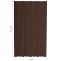 Thumbnail for Dachpaneele 36 Stk. Verzinkter Stahl Braun 80x45 cm