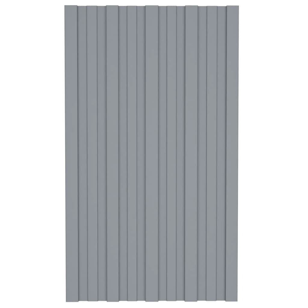 Dachpaneele 36 Stk. Verzinkter Stahl Silbern 80x45 cm