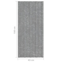 Thumbnail for Dachpaneele 12 Stk. Verzinkter Stahl Silbern 100x45 cm