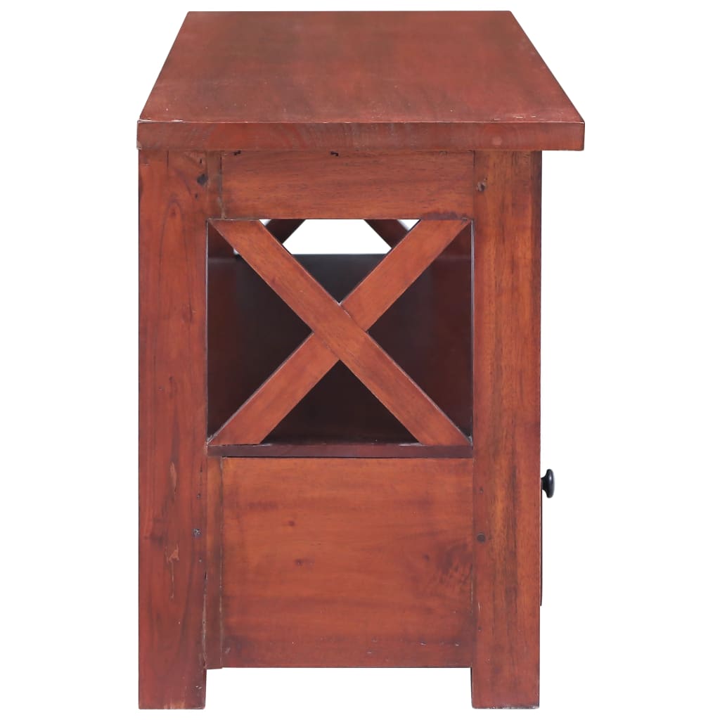 TV-Schrank Braun 115x30x40 cm Massivholz Mahagoni