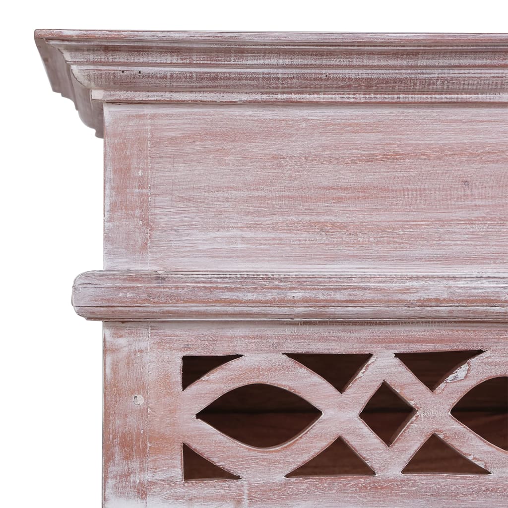 Highboard 60x30x175 cm Massivholz Mahagoni