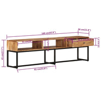 Thumbnail for TV-Schrank 160x30x45 cm Massivholz Akazie