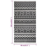 Thumbnail for Outdoor-Teppich Flachgewebe 80x150 cm Dunkelgrau