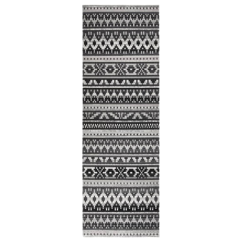Outdoor-Teppich Flachgewebe 80x250 cm Dunkelgrau