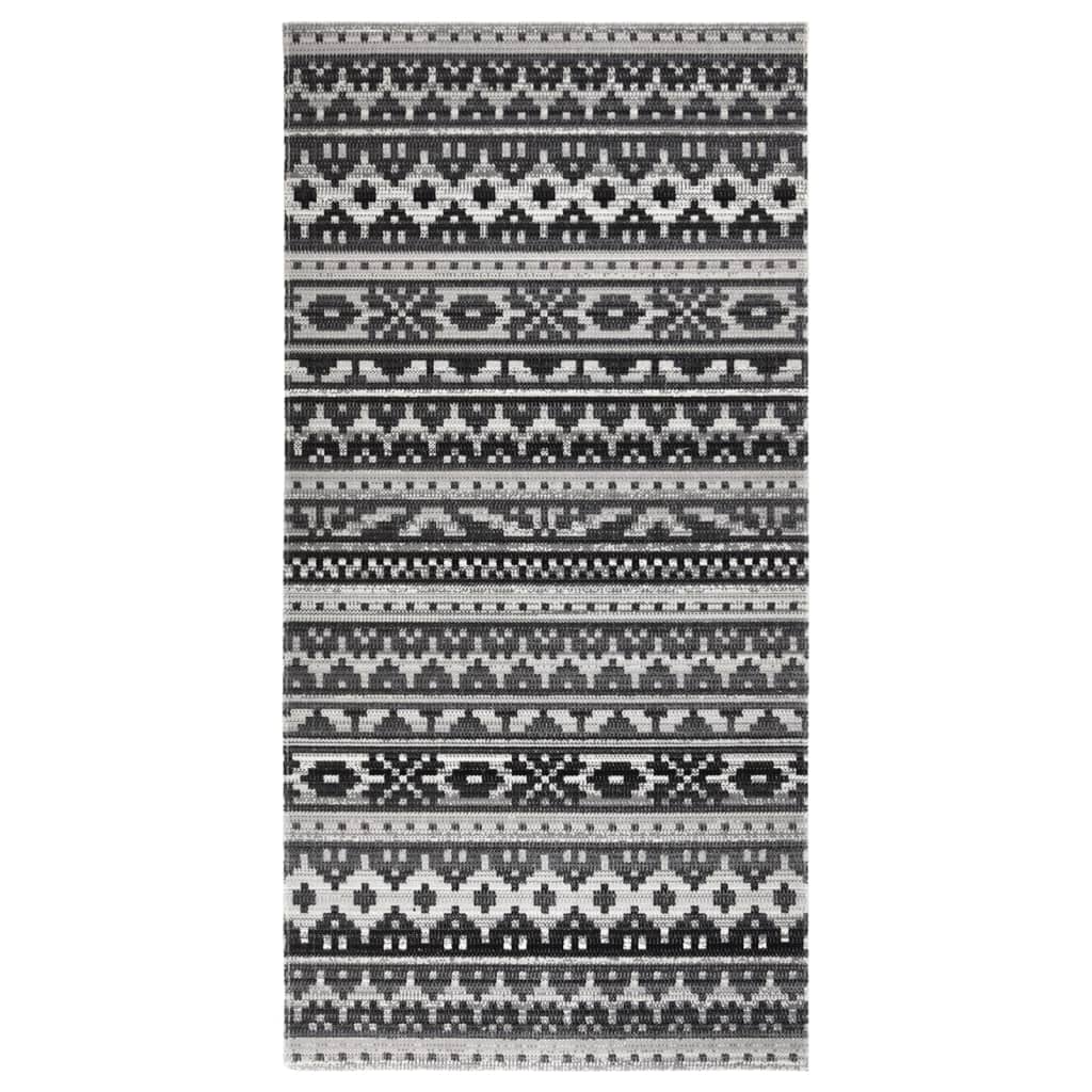 Outdoor-Teppich Flachgewebe 100x200 cm Dunkelgrau