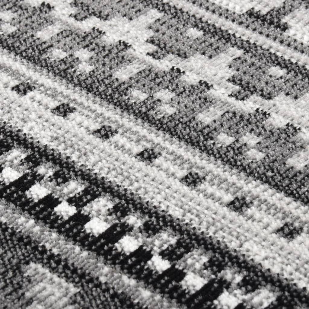 Outdoor-Teppich Flachgewebe 100x200 cm Dunkelgrau