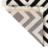Thumbnail for Outdoor-Teppich Flachgewebe 115x170 cm Schwarz und Beige