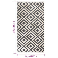 Thumbnail for Outdoor-Teppich Flachgewebe 80x150 cm Hellschwarz und Hellbeige