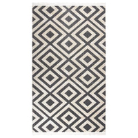 Thumbnail for Outdoor-Teppich Flachgewebe 115x170cm Hellschwarz und Hellbeige