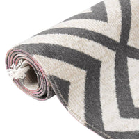 Thumbnail for Outdoor-Teppich Flachgewebe 115x170cm Hellschwarz und Hellbeige