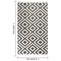Thumbnail for Outdoor-Teppich Flachgewebe 115x170cm Hellschwarz und Hellbeige