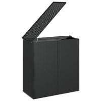 Thumbnail for Garten-Kissenbox PE Rattan 100x49x103,5 cm Schwarz