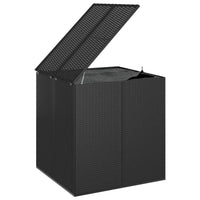 Thumbnail for Garten-Kissenbox PE Rattan 100x97,5x104 cm Schwarz