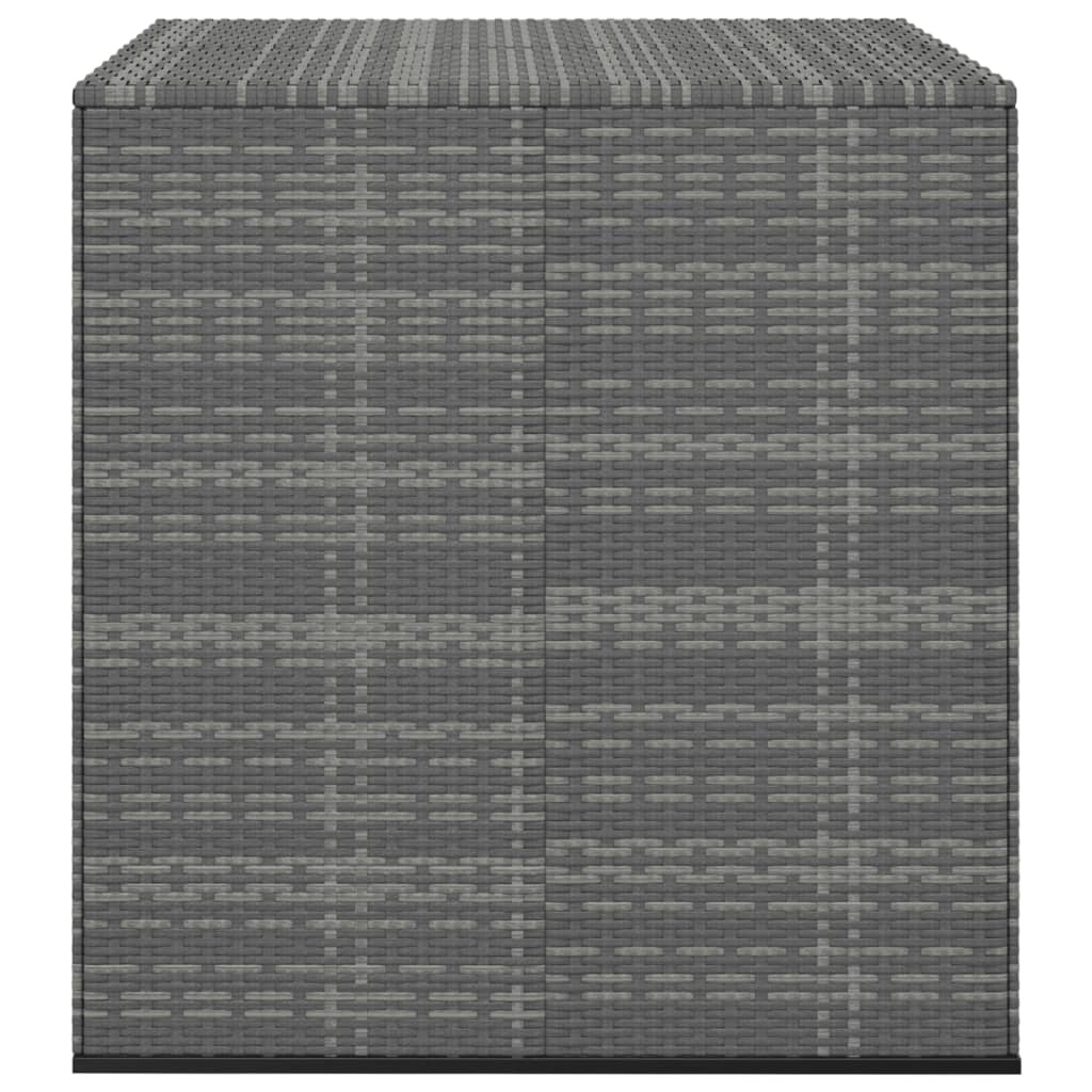 Garten-Kissenbox PE Rattan 100x97,5x104 cm Grau