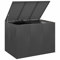Thumbnail for Garten-Kissenbox PE Rattan 145x100x103 cm Schwarz